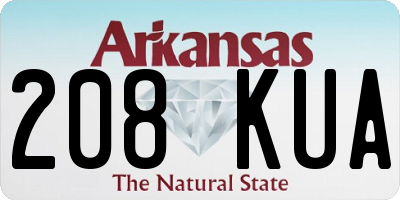 AR license plate 208KUA