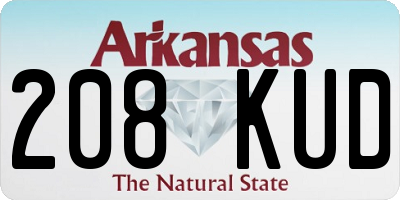 AR license plate 208KUD