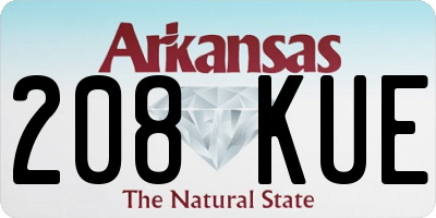 AR license plate 208KUE