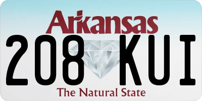 AR license plate 208KUI