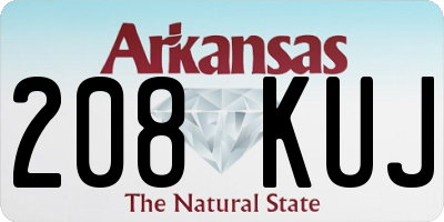 AR license plate 208KUJ