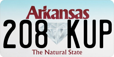 AR license plate 208KUP