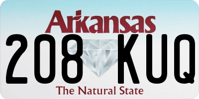 AR license plate 208KUQ