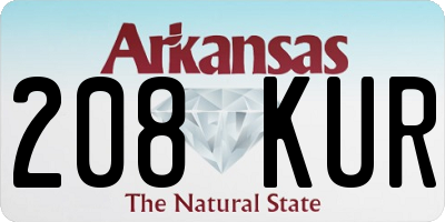 AR license plate 208KUR