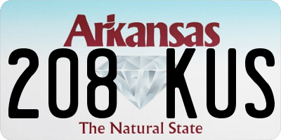 AR license plate 208KUS
