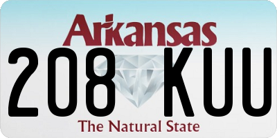 AR license plate 208KUU