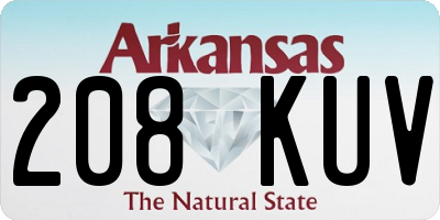 AR license plate 208KUV