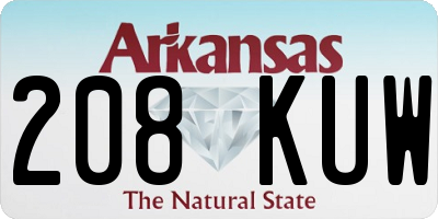 AR license plate 208KUW