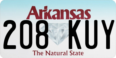 AR license plate 208KUY