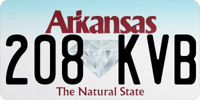 AR license plate 208KVB