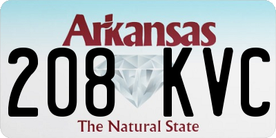 AR license plate 208KVC
