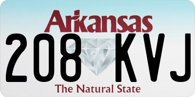 AR license plate 208KVJ