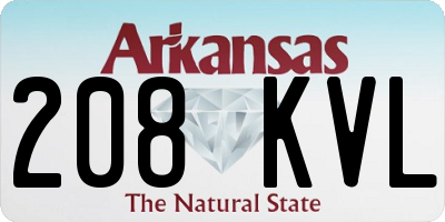 AR license plate 208KVL