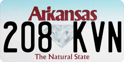 AR license plate 208KVN