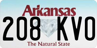 AR license plate 208KVO