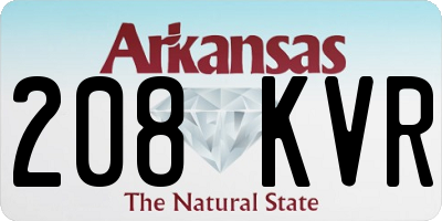 AR license plate 208KVR
