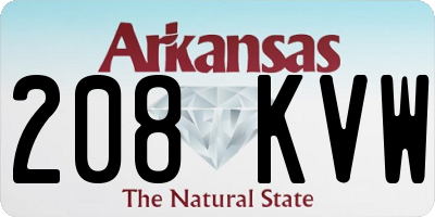 AR license plate 208KVW