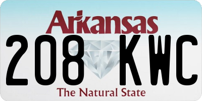 AR license plate 208KWC