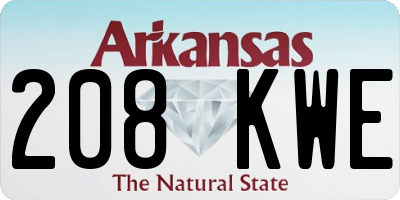 AR license plate 208KWE