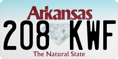 AR license plate 208KWF