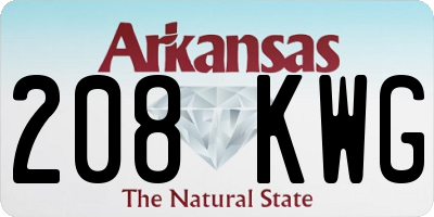 AR license plate 208KWG