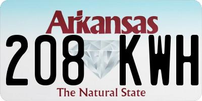 AR license plate 208KWH