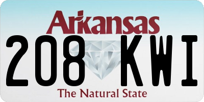 AR license plate 208KWI