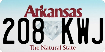 AR license plate 208KWJ