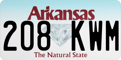AR license plate 208KWM