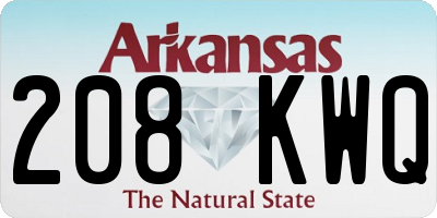 AR license plate 208KWQ