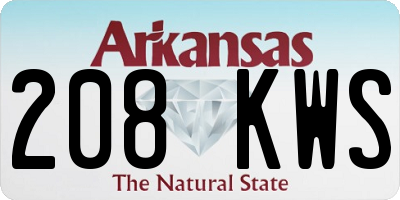 AR license plate 208KWS