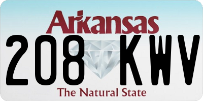 AR license plate 208KWV