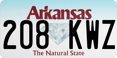 AR license plate 208KWZ