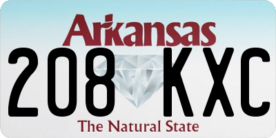 AR license plate 208KXC