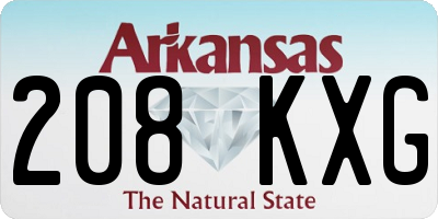 AR license plate 208KXG