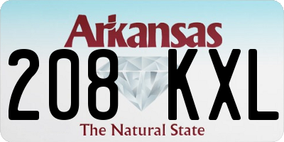 AR license plate 208KXL