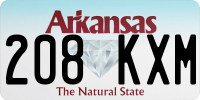 AR license plate 208KXM