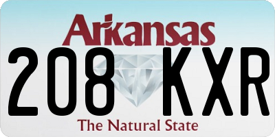AR license plate 208KXR