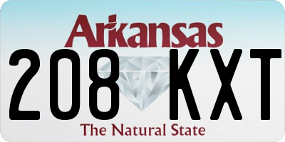 AR license plate 208KXT
