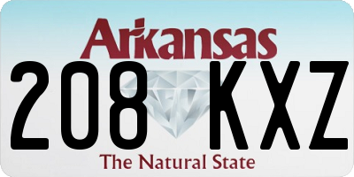 AR license plate 208KXZ