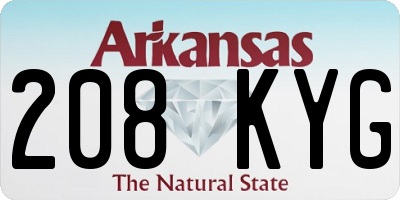 AR license plate 208KYG