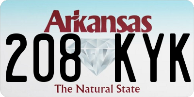 AR license plate 208KYK