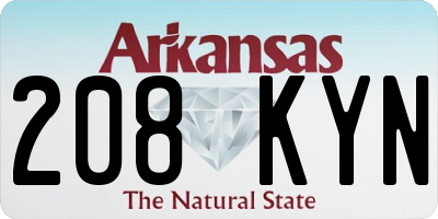 AR license plate 208KYN