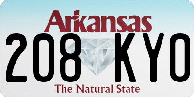 AR license plate 208KYO