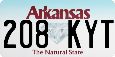 AR license plate 208KYT