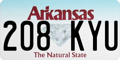 AR license plate 208KYU