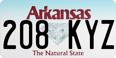 AR license plate 208KYZ