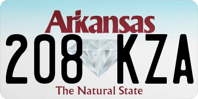 AR license plate 208KZA