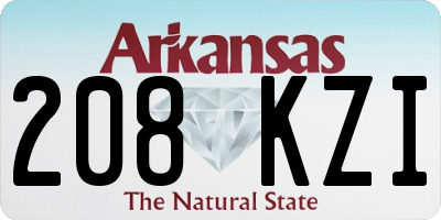 AR license plate 208KZI