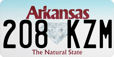 AR license plate 208KZM